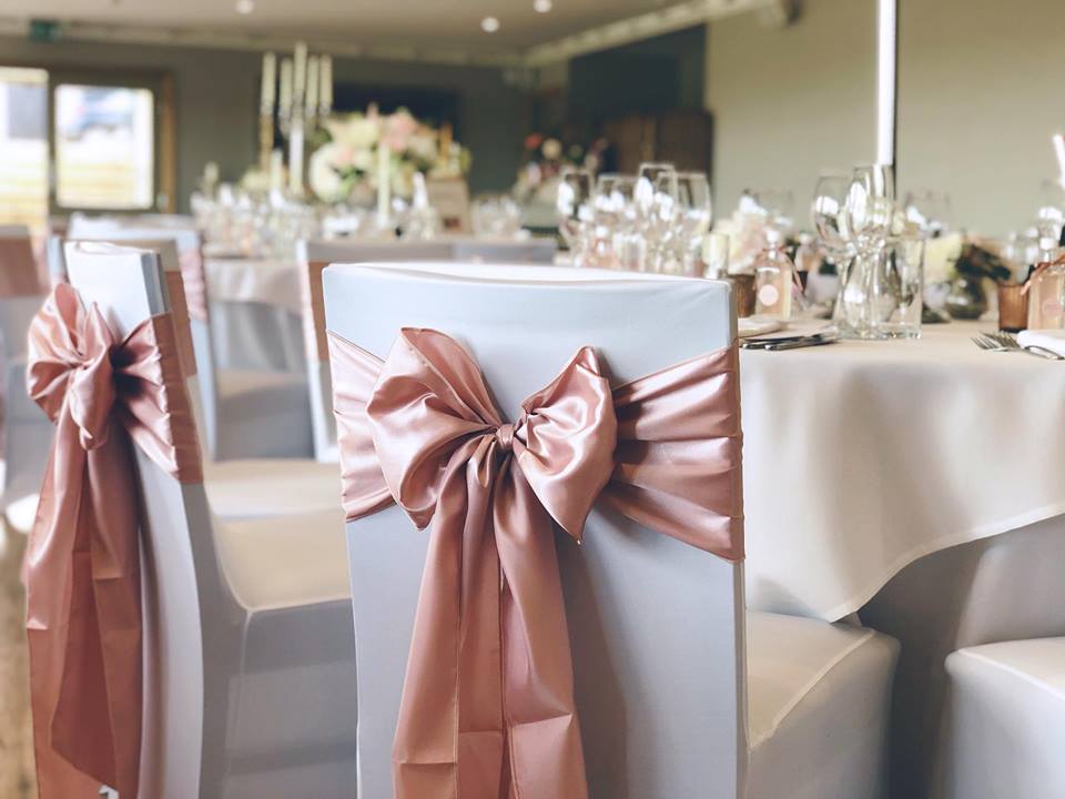 Blush pink chair online sashes